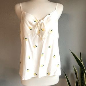 NWT Monsoon Lemon Print Strappy Tank